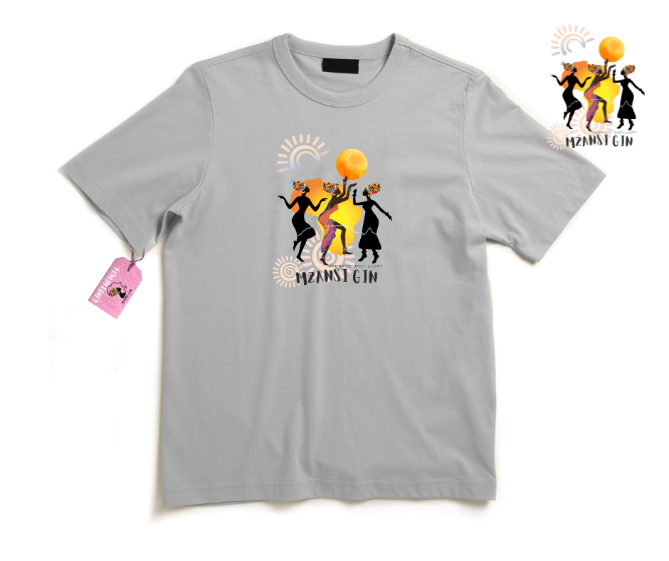Mzansi Gin Apparel T-Shirt, Light Grey T-shirt