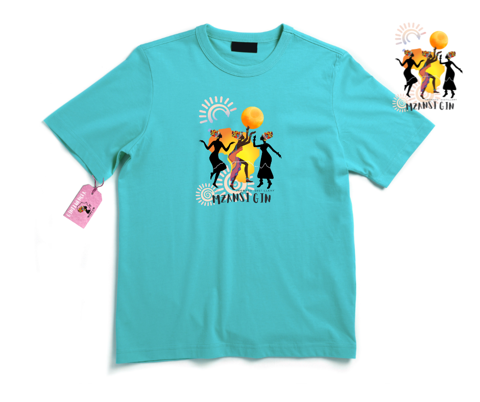Mzansi Gin Apparel T-Shirt, Teel T-shirt