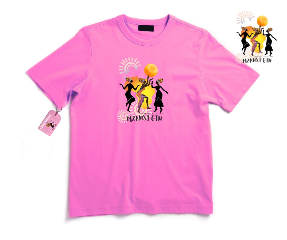 Mzansi Gin Apparel T-Shirt, Pink T-Shirt