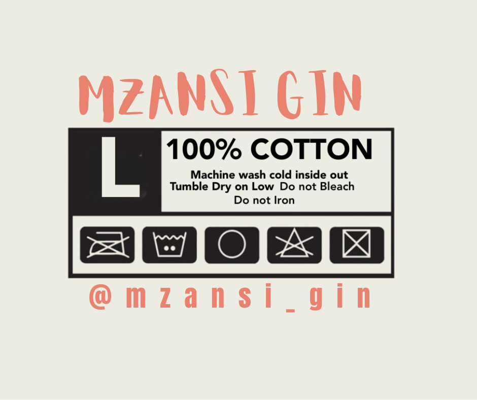 Mzansi Gin T-shirt Tag, Pure Cotton, @Mzansi_gin