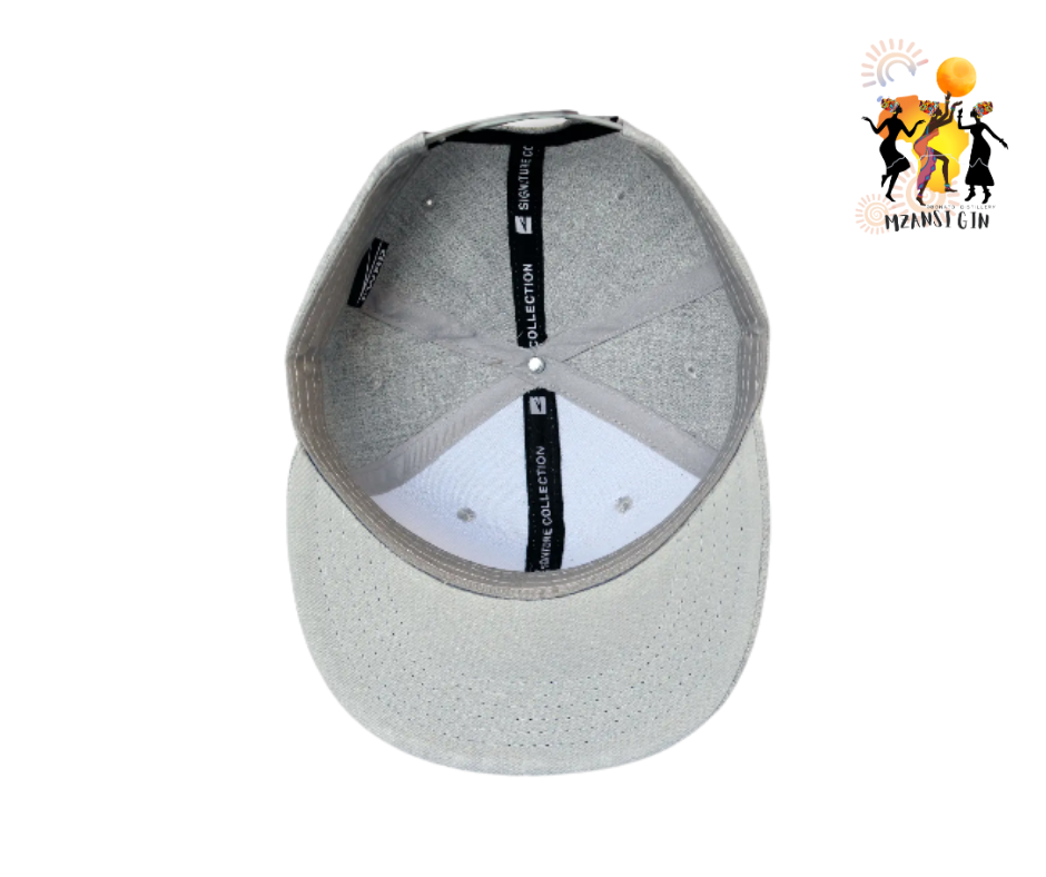 Mzansi Gin Apparel Ginfluencer Caps Quality Caps Light Grey