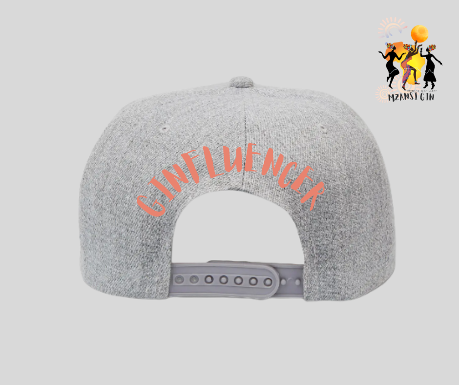 Mzansi Gin Apparel Ginfluencer Caps Back Light Grey